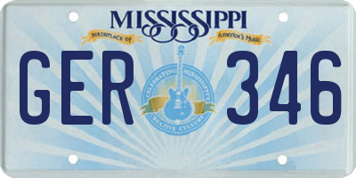MS license plate GER346