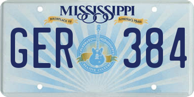 MS license plate GER384