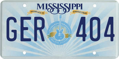 MS license plate GER404