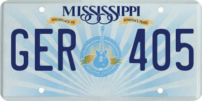 MS license plate GER405