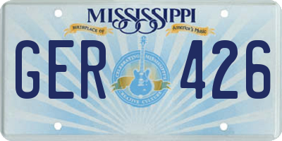 MS license plate GER426