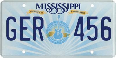 MS license plate GER456