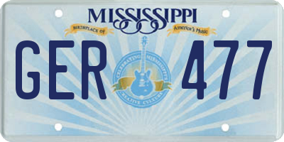 MS license plate GER477