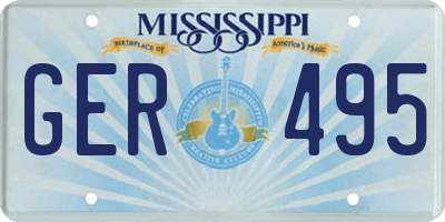 MS license plate GER495