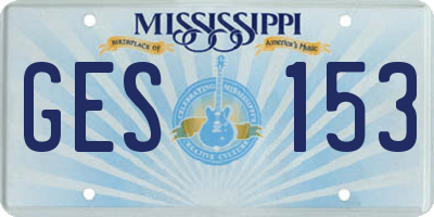 MS license plate GES153