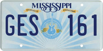 MS license plate GES161