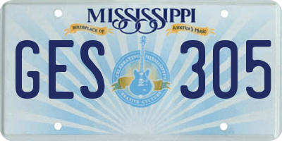 MS license plate GES305