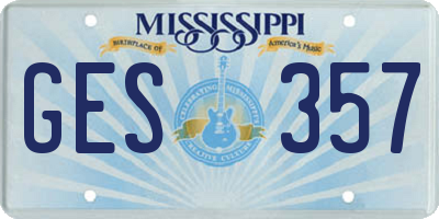 MS license plate GES357