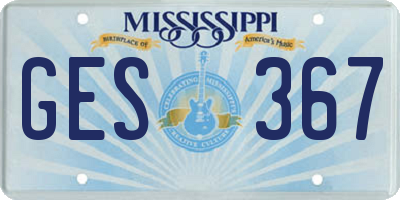 MS license plate GES367
