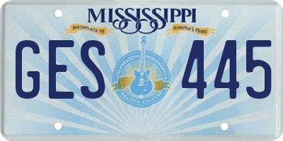MS license plate GES445