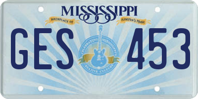 MS license plate GES453