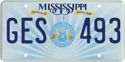 MS license plate GES493