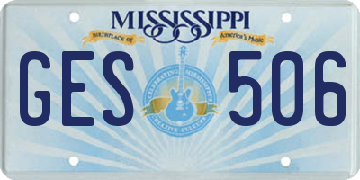 MS license plate GES506
