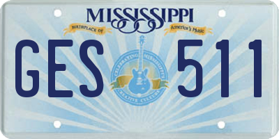 MS license plate GES511