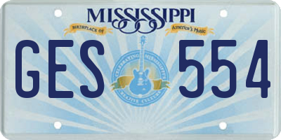 MS license plate GES554