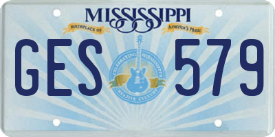 MS license plate GES579