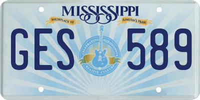 MS license plate GES589