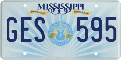 MS license plate GES595