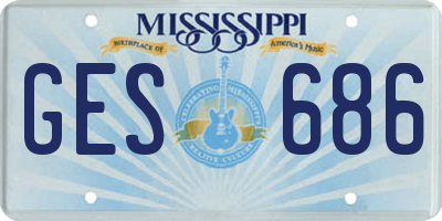 MS license plate GES686