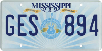 MS license plate GES894
