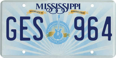 MS license plate GES964