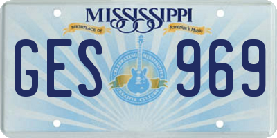MS license plate GES969