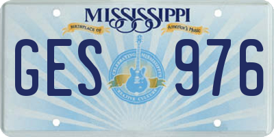 MS license plate GES976