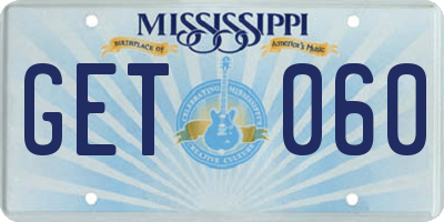 MS license plate GET060