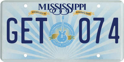 MS license plate GET074