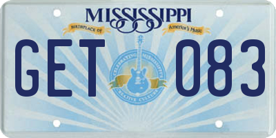 MS license plate GET083