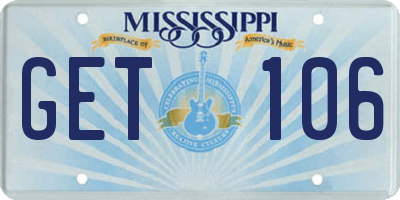 MS license plate GET106
