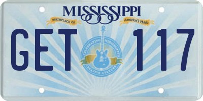 MS license plate GET117