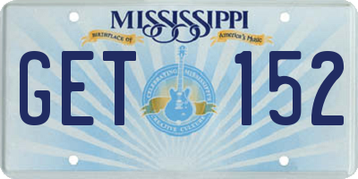 MS license plate GET152