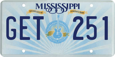 MS license plate GET251
