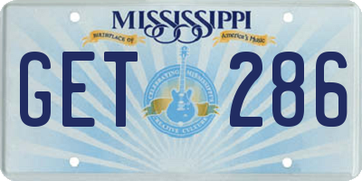 MS license plate GET286