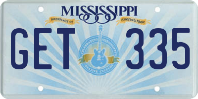 MS license plate GET335