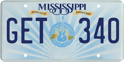 MS license plate GET340