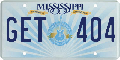 MS license plate GET404