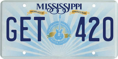 MS license plate GET420