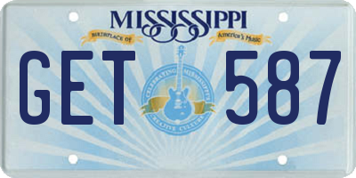 MS license plate GET587
