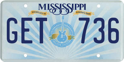 MS license plate GET736