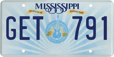 MS license plate GET791
