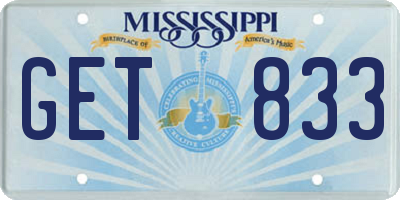 MS license plate GET833