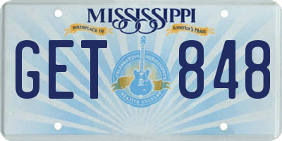 MS license plate GET848