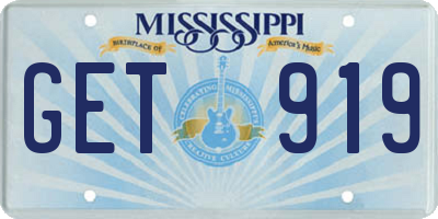 MS license plate GET919