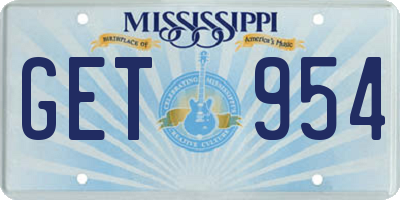 MS license plate GET954