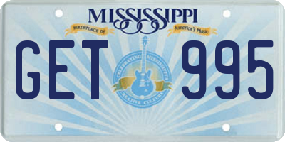 MS license plate GET995