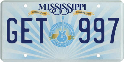 MS license plate GET997