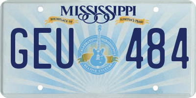 MS license plate GEU484
