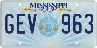 MS license plate GEV963